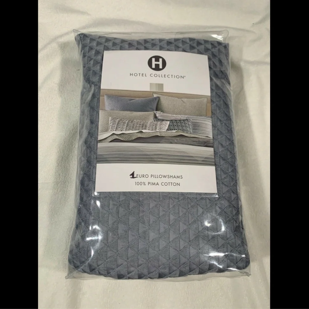 NIB $185 Hotel Collection (1) Diamond Stripe European Sham Euro